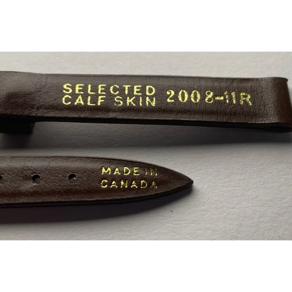 11mm  Brown Selected Calf Skin Watch band‎ 2008-11R